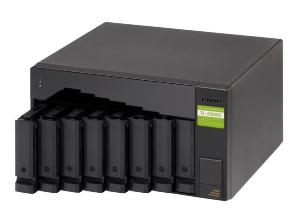 QNAP TL-D800C 8-bay desktop USB-C 3.1 Gen2 10Gbps JBOD expansion unit