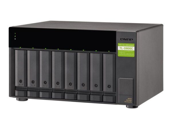 QNAP TL-D800C 8-bay desktop USB-C 3.1 Gen2 10Gbps JBOD expansion unit