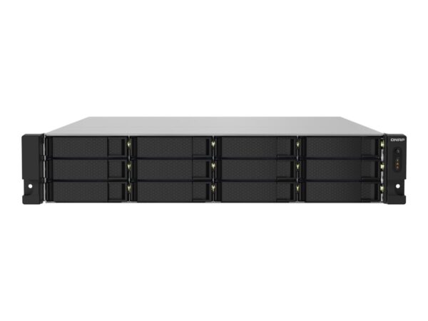 QNAP TS-1232PXU-RP-4G 12-Bay rackmount NAS AL324 4Go DDR4 UDIMM RAM SATA 6Gb/s 2x 10GbE SFP+ 2x 2.5GbE 1x PCIe Gen2 x2 slot 250W