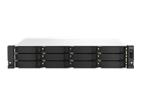 QNAP TS-1264U-RP-8G 2U 12-Bay rackmount NAS Intel Celeron N5095 quad-core 8Go onboard not expandable 12×3.5/2.5 SATA 2x300W r PS