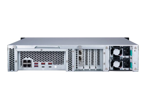 QNAP TS-1283XU-RP-E2124-8G 12-Bay NAS E-2124 8Go DDR4 12×2.5p/3.5p SATA HDD/SSD 4 GigaLan 2x10GbE SFP