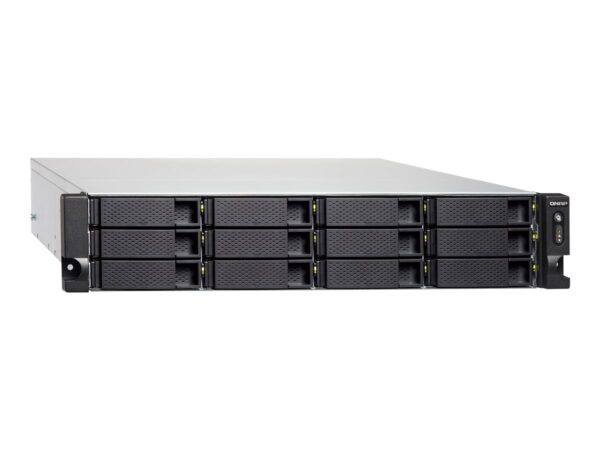 QNAP TS-1283XU-RP-E2124-8G 12-Bay NAS E-2124 8Go DDR4 12×2.5p/3.5p SATA HDD/SSD 4 GigaLan 2x10GbE SFP
