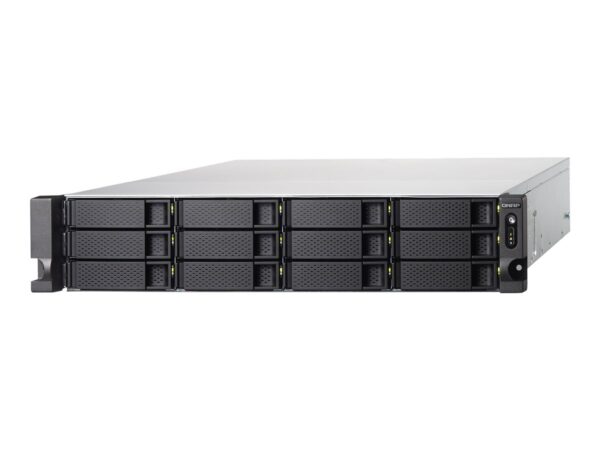 QNAP TS-1283XU-RP-E2124-8G 12-Bay NAS E-2124 8Go DDR4 12×2.5p/3.5p SATA HDD/SSD 4 GigaLan 2x10GbE SFP