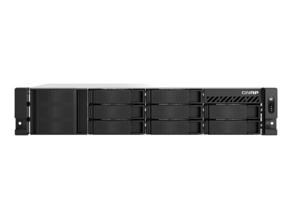 QNAP TS-855eU-8G 8-bay short depth rackmount NAS Intel Atom C5125 8C 2.8GHz 8GB RAM 2×2.5GbE 2xM.2 2280 2xPCIe Gen3 PSU