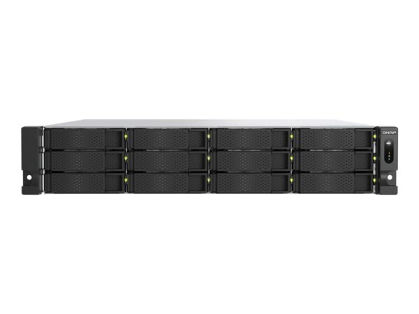 QNAP TS-h1277AXU-RP-R5-16G 2U 12-bay NAS AMD Ryzen 5 Pro 7645 6C/12T boost up to 5.1GHz 16Go DDR5 non-ECC RAM