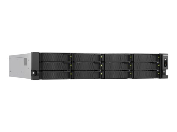 QNAP TS-h1277AXU-RP-R5-16G 2U 12-bay NAS AMD Ryzen 5 Pro 7645 6C/12T boost up to 5.1GHz 16Go DDR5 non-ECC RAM