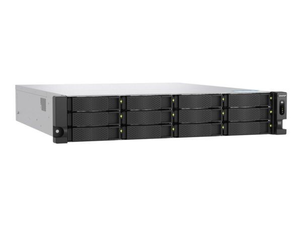 QNAP TS-h1277AXU-RP-R5-16G 2U 12-bay NAS AMD Ryzen 5 Pro 7645 6C/12T boost up to 5.1GHz 16Go DDR5 non-ECC RAM