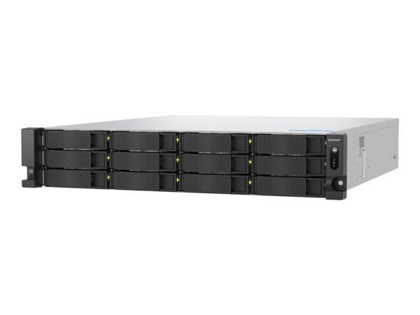 QNAP TS-h1277AXU-RP-R5-16G 2U 12-bay NAS AMD Ryzen 5 Pro 7645 6C/12T boost up to 5.1GHz 16Go DDR5 non-ECC RAM