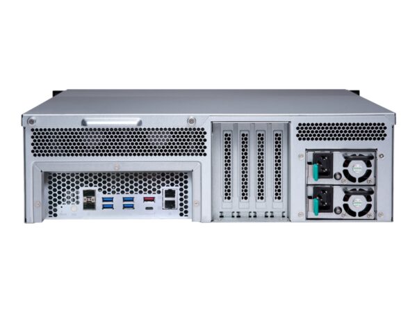 QNAP TS-h1677XU-RP-3700X-32G 16-bay QuTS hero NAS AMD Ryzen 7 3700X 8c 3.6GHz 32Go RAM 2xGbE 2x10GbE USB