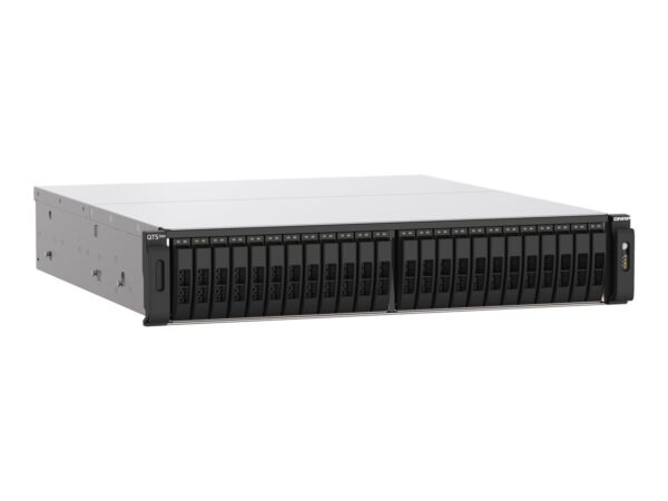 QNAP TS-h2490FU-7232P-64G 24-Bay all-flash NAS AMD EPYC 7232P NVMe Gen3x4 64Go RAM 2×2.5GbE LAN 2x25GbE SFP28