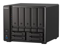 QNAP TS-H973AX-32G 9-bay NAS AMD Ryzen V1500B 32Go DDR4 SODIMM 5×2.5p/3.5p SATA 6Gbps + 2×2.5p U.2 NVMe PCIe Gen3 x4
