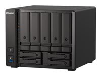 QNAP TS-H973AX-8G 9-bay NAS AMD Ryzen V1500B 8Go DDR4 SODIMM 5×2.5/3.5p SATA 6Gbps + 2×2.5in U.2 NVMe PCIe Gen3 x4