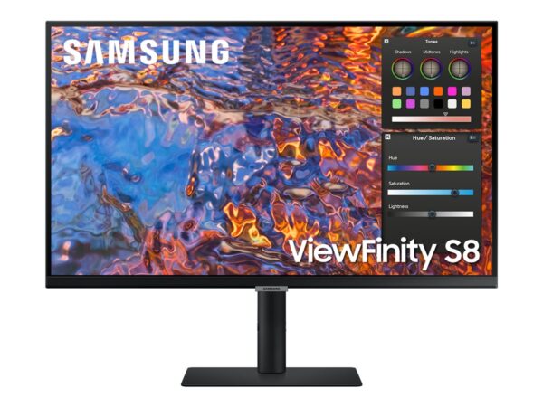 SAMSUNG LS27B800PXPXEN 27p 16:9 3840×2160 IPS 5ms HDR400 HAS/Swivel/Pivot/Tilt HDMI/DP/USB-C 90W/LAN USB3 Hub VESA 100