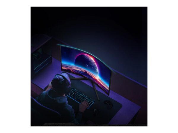 SAMSUNG ODYSSEY G5 LS32CG552 – 32p 165Hz – Ecran gaming incurvé – WQHD 2560×1440 – VA – 1ms -HDR10 – 300cd/m² – 2500 : 1 – HDMI – DP