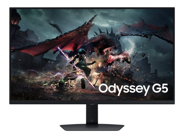 SAMSUNG ODYSSEY G5 – LS32DG500 32p 180Hz- Ecran gaming- WQHD 2560×1440 – IPS – 1ms- HDR400 – 350cd/m² – 2500:1 – Pied reglable DP