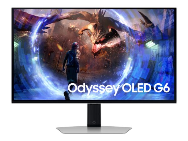 SAMSUNG Odyssey OLED G6 S27DG600SU –  27″ – 2560 x 1440 QHD @ 360 Hz – 250 cd/m² – 1000000:1 – HDR10+ Gaming – 0.03 ms – 2xHDMI, DP