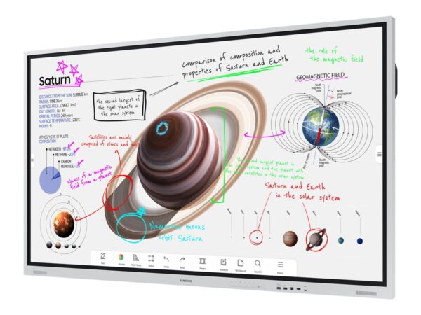 SAMSUNG WM75B Flip 4 75inch Touch Infrared UHD 3840×2160 16:9 300nit without glass 220nit with glass 16/7 3years