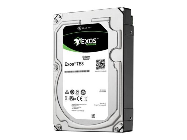 SEAGATE EXOS 7E8 Enterprise Capacity 8To HDD 7200rpm SATA 12Go/s 256Mo cache 3.5p 24×7 512Native Secure BLK