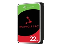 SEAGATE Ironwolf PRO Enterprise NAS HDD 22To 7200tpm 6Gb/s SATA 256Mo cache 8.9cm 3.5p 24×7 for NAS RAID Rackmount systems BLK