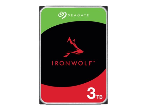SEAGATE NAS HDD 3TB IronWolf 5400rpm 6Gb/s SATA 256MB cache 3.5inch 24×7 CMR for NAS and RAID rackmount systems BLK