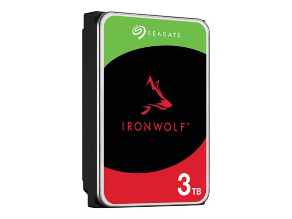 SEAGATE NAS HDD 3TB IronWolf 5400rpm 6Gb/s SATA 256MB cache 3.5inch 24×7 CMR for NAS and RAID rackmount systems BLK