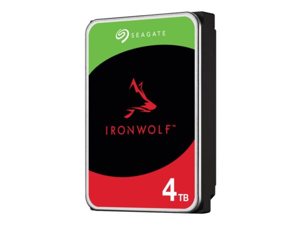 SEAGATE NAS HDD 4TB IronWolf 5400rpm 6Gb/s SATA 256MB cache 3.5inch 24×7 CMR for NAS and RAID rackmount systems BLK