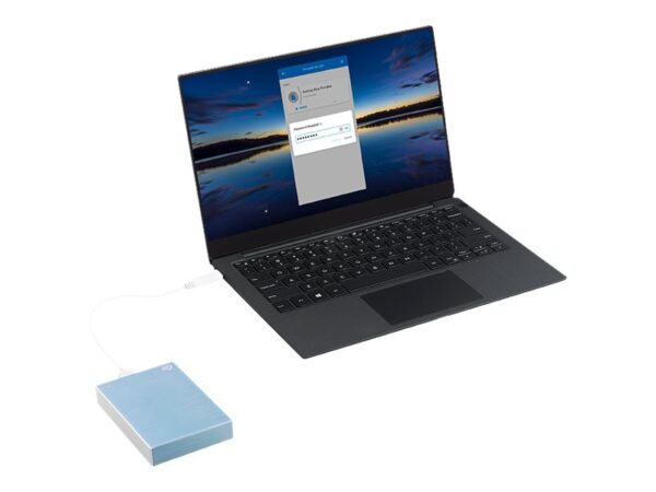 SEAGATE One Touch 4To External HDD with Password Protection Light Blue