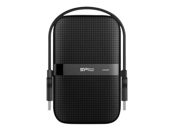 SILICON POWER External HDD Armor A60 5To 2.5p USB 3.2 Black Shockproof MIL-STD 810G Method 516.6 Procedure IV Water-resistant