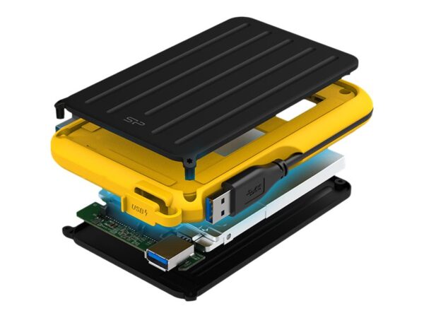SILICON POWER External HDD Armor A66 2.5p 5To USB 3.2 IPX4 Yellow