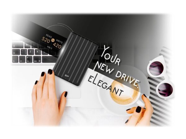 SILICON POWER External SSD Bolt B75 Pro 256Go USB 3.2 Type-C 520/420 Mo/s