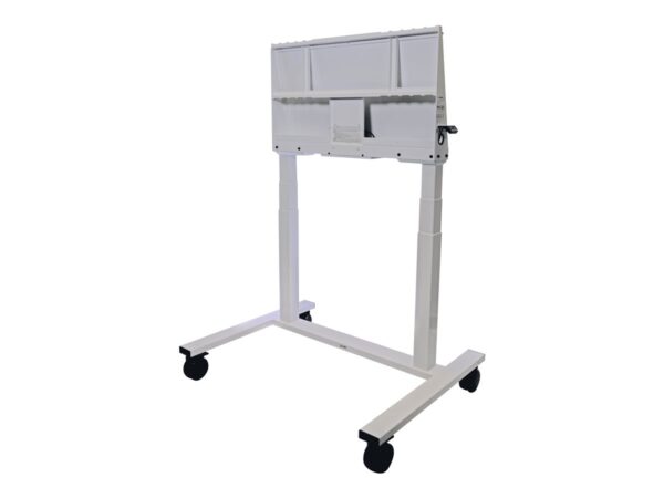 SMART Electric Height Adjustable Floor Stand FSE-500-W UL Listed Non-Locking White