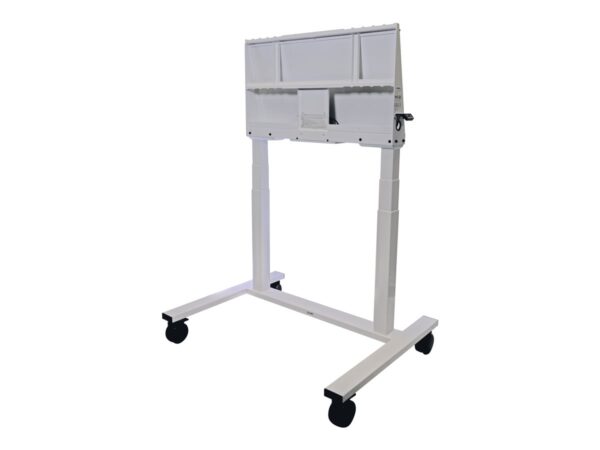 SMART Support Mobile électrique FSE-510-W réglable en hauteur blanc avec verouillage pour les ENI séries RX MX V5 GX V3 QX PRO