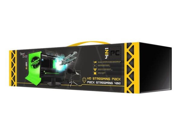 STEELPLAY Pro HD Streamers 4 en 1 Pack Micro+Wecam+Fond Vert+Trepieds x2