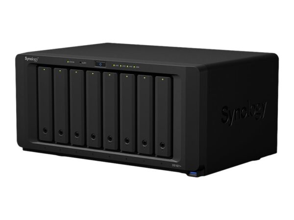 SYNOLOGY DS1821+ 8-Bay NAS AMD Ryzen Embedded V1500B quad-core 2.2GHz 4Go DDR4 up to 32Go 4xUSB 3.2 Gen 1 2xeSATA