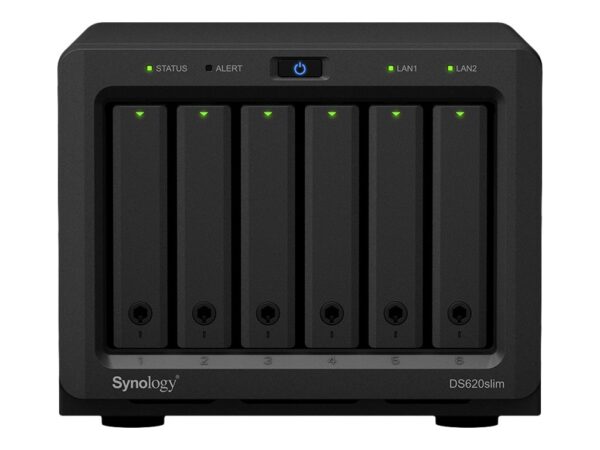 SYNOLOGY DS620slim 6-Bay NAS-Case 2 cores 2Ghz 2Go DDR3 6×2.5p HDD/SSD 46.08To max 2xGbE LAN