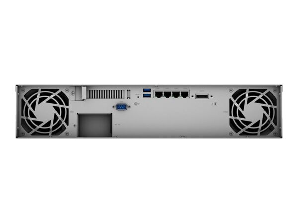 SYNOLOGY RS1221RP+ 8-Bay NAS-Rackmount AMD Ryzen V1500B quad-core 2.2GHz 4Go DDR4 up to 32Go RJ-45 4x1GbE 2xUSB 3.2 1xeSATA