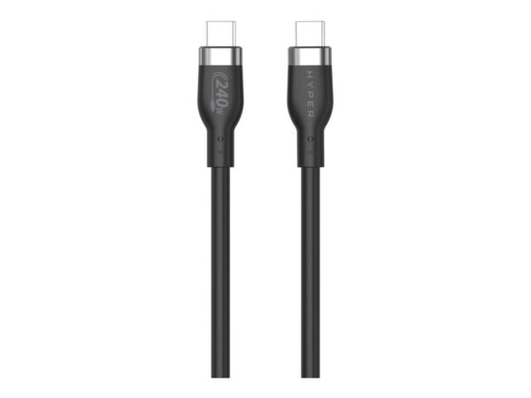 TARGUS HYPER 2M Silicone 240W USB-C Charging Cable – Black