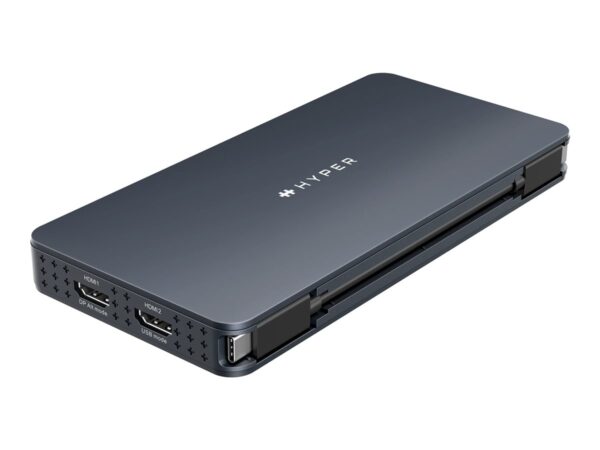 TARGUS HyperDrive Universal Silicon Motion USB-C 10-in1 Dual HDMI Docking Station – Grey – B2B only