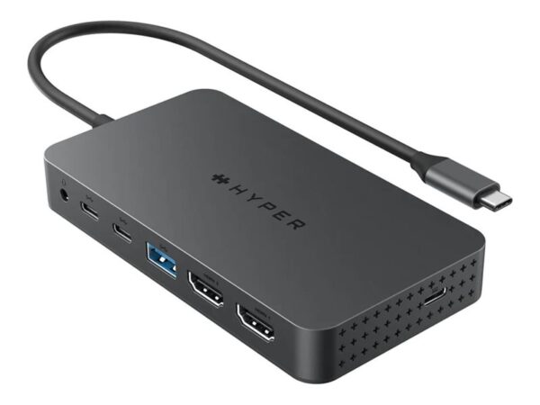 TARGUS HyperDrive Universal USB-C 7-in1 Dual HDMI Mobile Dock – Grey – for M1/M2mBAir/Pro