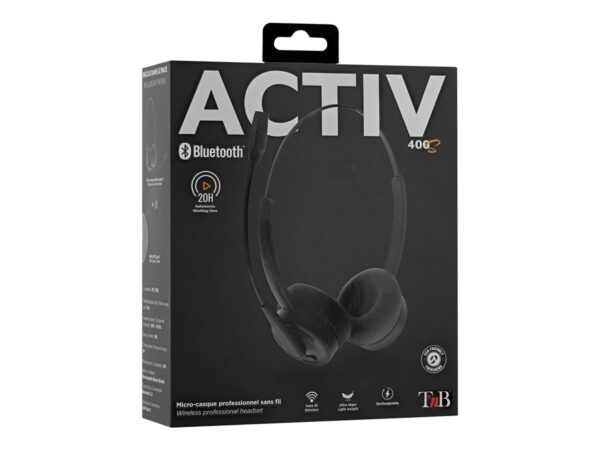 TNB Activ 400S Professional Stereo Bluetooth Headset Wireless Bluetooth 5.2 Connexion Foam Earpads