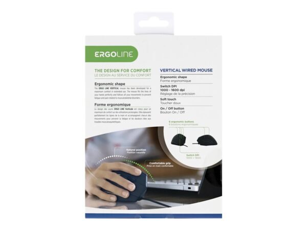TNB ERGO Line Verticale Ergonomic Vertical Mouse Wired Designed For Optimal Use