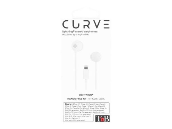 TNB ESCURV – Lightning semi intra-auricular earphones – White
