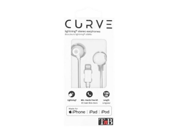 TNB ESCURV – Lightning semi intra-auricular earphones – White