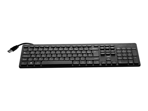 TNB HUB Wired Keyboard Built-In 3X Usb-A Hub Brushed Finish Fine Touches Automatic Connection No Installation Required