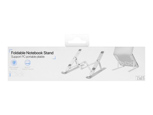 TNB iClick Support Notebook Aluminium Light And Resistant Stand Foldable Easy To Transport Transport Cover Adjustable