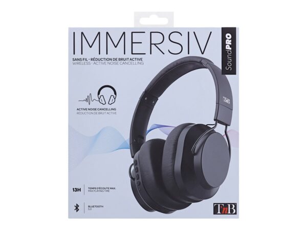 TNB IMMERSIVE – PRO Bluetooth headphone with active noise reduction – Black