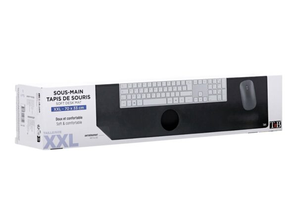 TNB Large soft fabric desk mat – Non-slip rubber surface