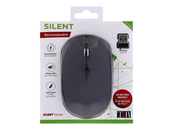 TNB RUBBY Series Wireless Rechargeable Mouse Compact And Modern Design Comfortable Grip Automatic Sleep System On/Off Button