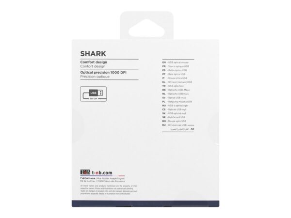 TNB SHARK – Wired optical mouse – white