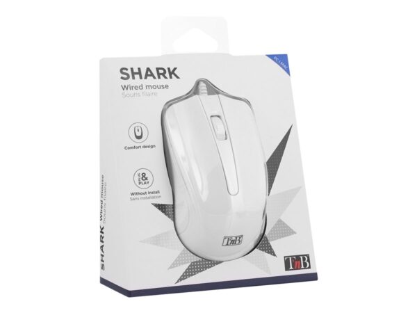 TNB SHARK – Wired optical mouse – white